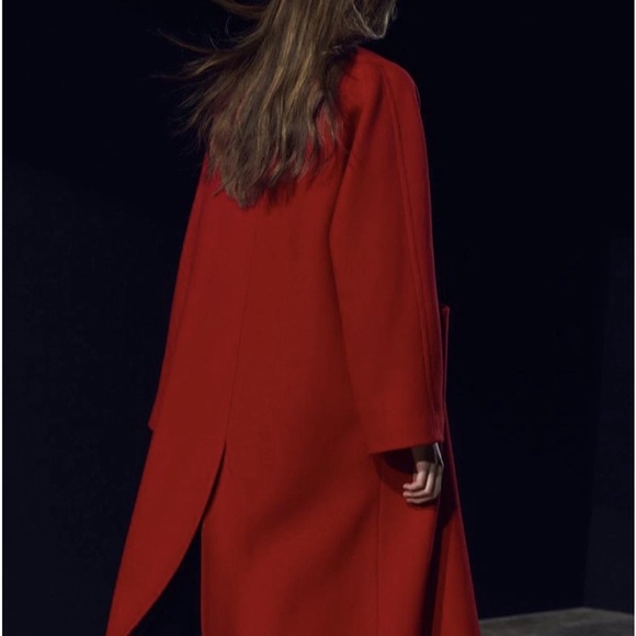 Zara Red Long Coat - Picture 12 of 14